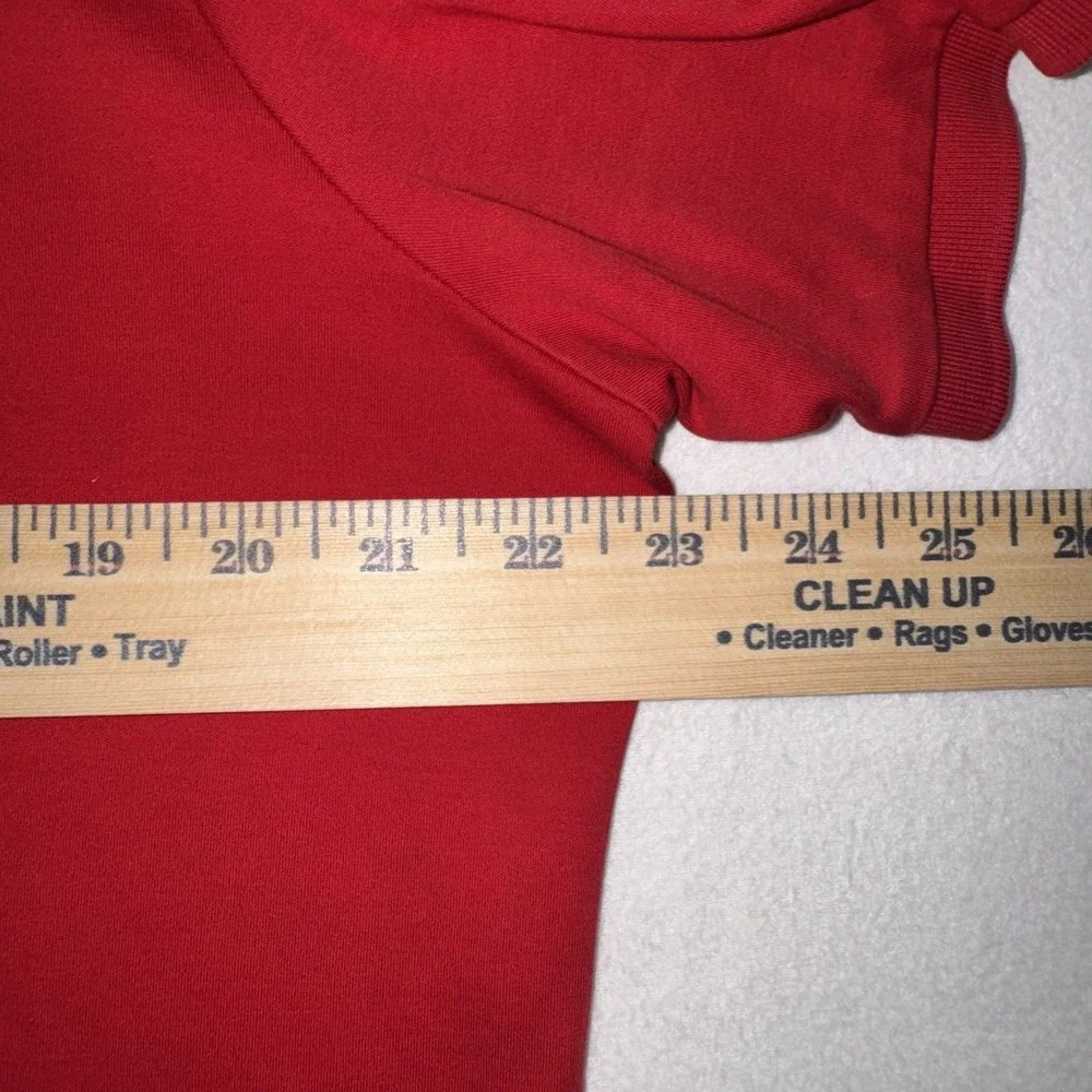 Men's Large Polo Ralph Lauren Solid Red Polo With Navy Logo
